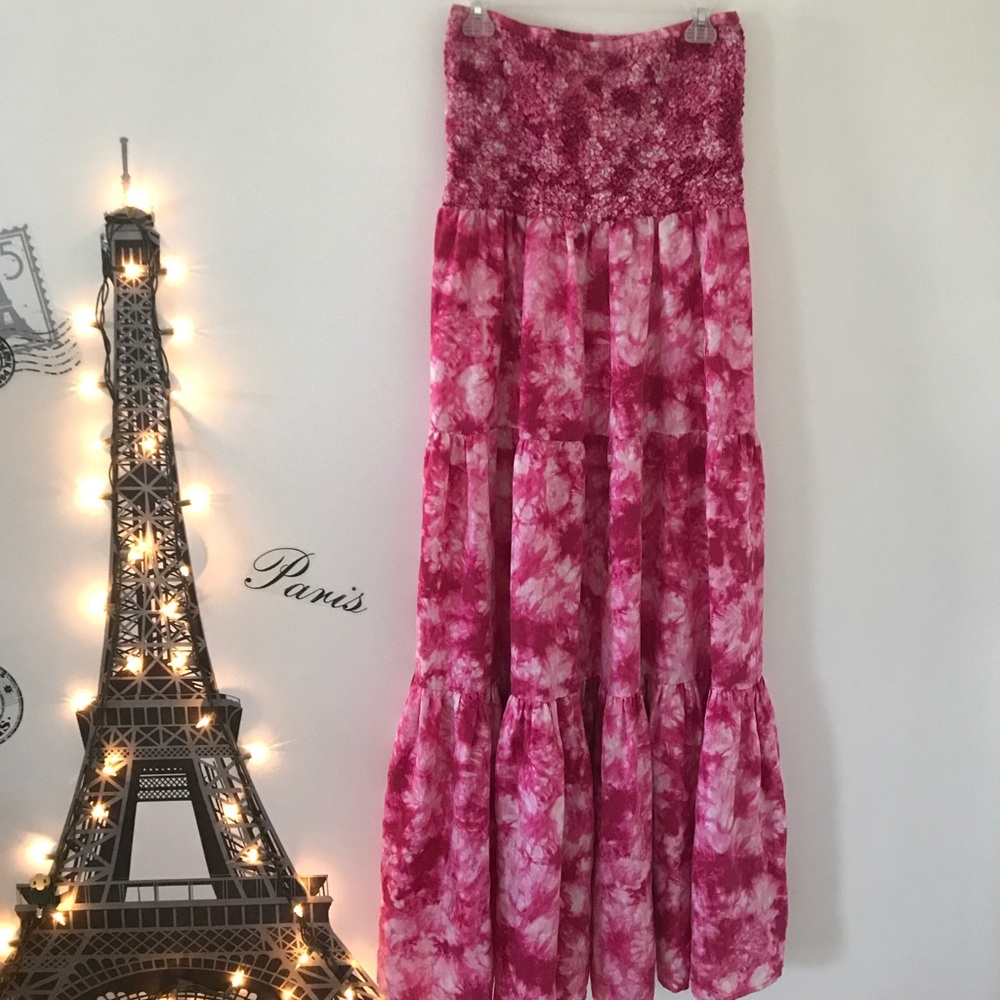 Michael Kors Tie-Dye Tiered Maxi Dress